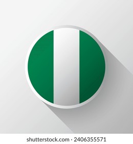 Creative Nigeria Flag Circle Badge