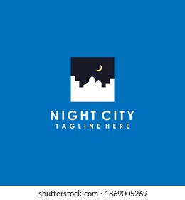 Creative the night city logo design