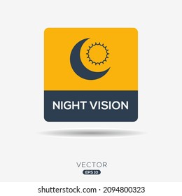 Creative (Night Vision) Icon ,Vector Sign.