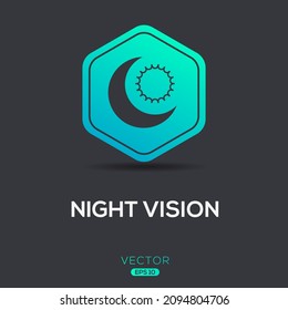 Creative (Night Vision) Icon ,Vector Sign.