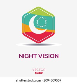 Creative (Night Vision) Icon ,Vector Sign.