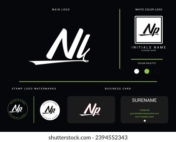Creative Nl Logo Icon, Modern Nl ln Luxury Letter Logo Template For Business or Finance 
