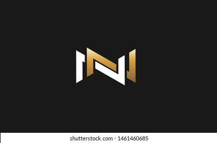 Creative NN logo design in gold and white colors