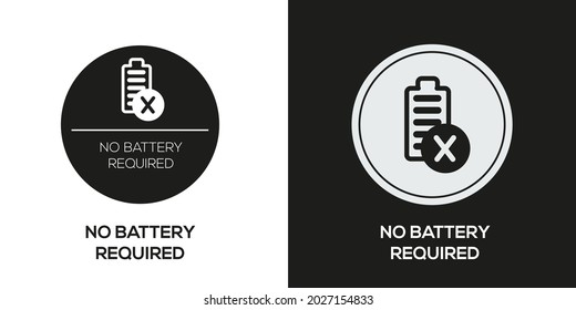 Creative (No battery required) Icon ,Vector sign.