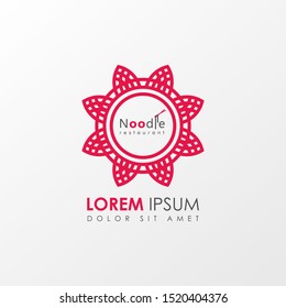 Creative noodle restaurant and food icon logo template design. suitable for any business related to ramen, noodles, fast food restaurants, Korean, Japanese, chinese restaurants.
