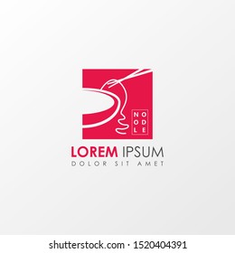 Creative noodle restaurant and food icon logo template design. suitable for any business related to ramen, noodles, fast food restaurants, Korean, Japanese, chinese restaurants.