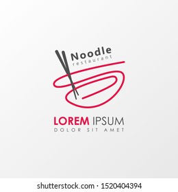 Creative noodle restaurant and food icon logo template design. suitable for any business related to ramen, noodles, fast food restaurants, Korean, Japanese, chinese restaurants.