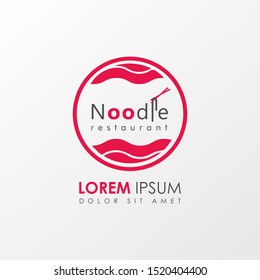 Creative noodle restaurant and food icon logo template design. suitable for any business related to ramen, noodles, fast food restaurants, Korean, Japanese, chinese restaurants.
