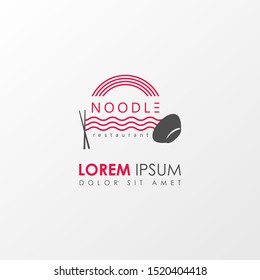 Creative noodle restaurant and food icon logo template design. suitable for any business related to ramen, noodles, fast food restaurants, Korean, Japanese, chinese restaurants.
