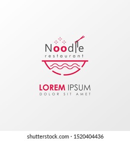 Creative noodle restaurant and food icon logo template design. suitable for any business related to ramen, noodles, fast food restaurants, Korean, Japanese, chinese restaurants.