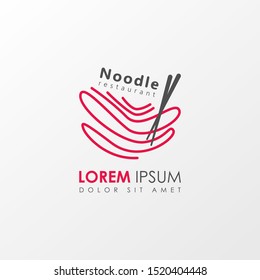 Creative noodle restaurant and food icon logo template design. suitable for any business related to ramen, noodles, fast food restaurants, Korean, Japanese, chinese restaurants.