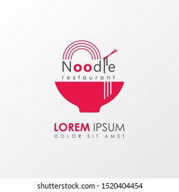 Creative noodle restaurant and food icon logo template design. suitable for any business related to ramen, noodles, fast food restaurants, Korean, Japanese, chinese restaurants.