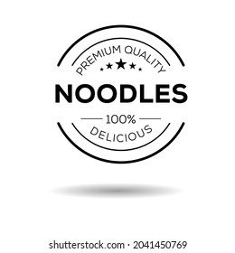 Creative (Noodles) logo, Noodles sticker, vector illustration.