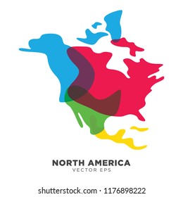 Creative North America Map Vector, vector eps 10