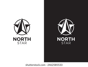 creative north star logo design vector