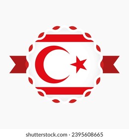 Creative Northern Cyprus Flag Emblem Badge
