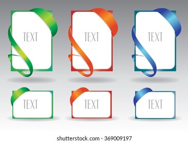 Creative note with ribbon