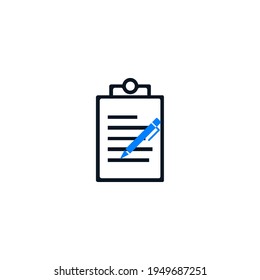 Creative note write icon vector 