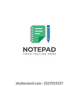 Creative Notepad vector logo design 