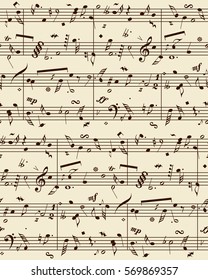 Creative notes. Black ink hand drawn icons in artistic retro style. 