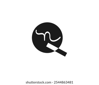 Modelo de design de logotipo criativo NQ ou QN