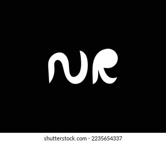 creative NR letter logo design vector template