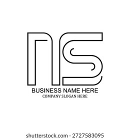 Design de logotipo criativo NS, marca minimalista moderna, ícone de ns exclusivo, identidade NS profissional, identidade visual versátil limpa