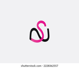 Creative NS or SN letter logo design template vector
