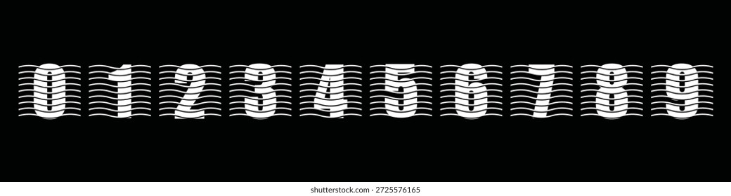 Número creativo 1 a 10 diseños de logotipos. Plantilla abstracta del icono del Vector del diseño de la fuente del alfabeto cuadrado