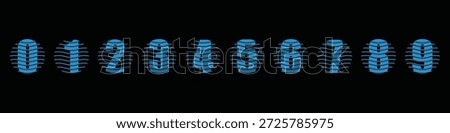 creative number 1 to 10 logo designs. abstract alphabet font design vector, wave circle graphic icon concept