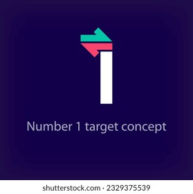 Creative number 1 arrow logo design. Unique colorful logistic corporate company logo. Company corporate vector.