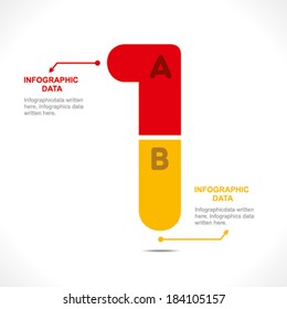 creative number '1' info-graphics design concept vector