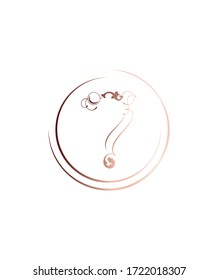 Creative number 7 with decorative style logo template, Vector logo for business and company identity 