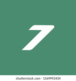 Creative Number 7 Logo design vector template Linear. Type Character Symbol Seven Logotype. Fast seven