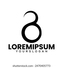 diseño de logotipo de icono número 8 creativo
