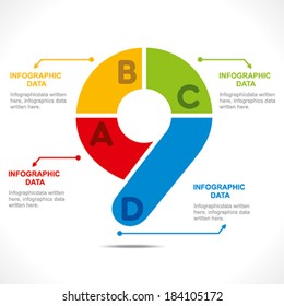 Creative Number '9' Info-graphics Design Concept Vector