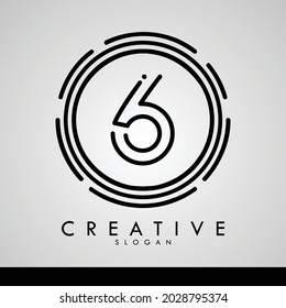  creative number  digit logo design