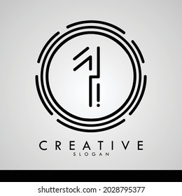  creative number  digit logo design