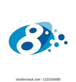 creative number eight logo template, 8 logo