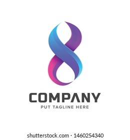 Creative Number eight logo template