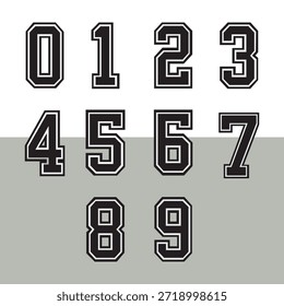 Creative Number Font Illustration Collection