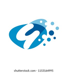 creative number four logo template, 4 logo