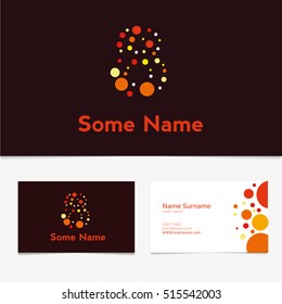 Creative Number Logo 8 design vector template On The Business card template.Abstract Colorful Alphabet. Colorful Alphabet collection. Type Characters Logotype symbols.Abstract