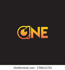 Creative Number One Typography Logo 