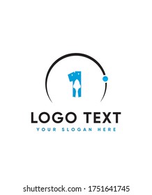 Creative number type 1 logo template, Vector logo for business company and technology corporations 