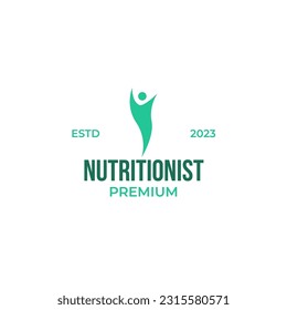 Logo de diseño de nutricionismo creativo símbolo de ilustración vectorial