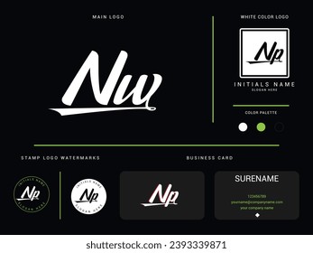Creative NW Logo Icon, Modern Nw wn Luxury Letter Logo Template For Business or Finance 