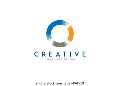 Creative O Brush Letter Logo vector. O letter mark logo Design.