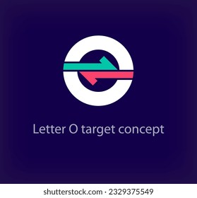 Creative O letter arrow logo design. Unique colorful logistic corporate company logo. Company initials corporate vector.