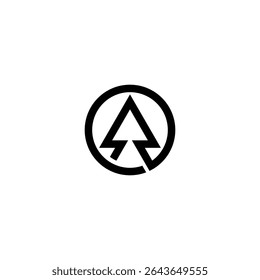 Creative-O-Letter-Arrow-Logo Symbol für Wachstum, Erfolg und Innovation.
